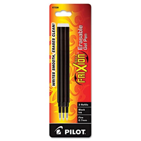 Pilot Refill for FriXion Erasable Gel Ink Pen Black 3-Pk 72838